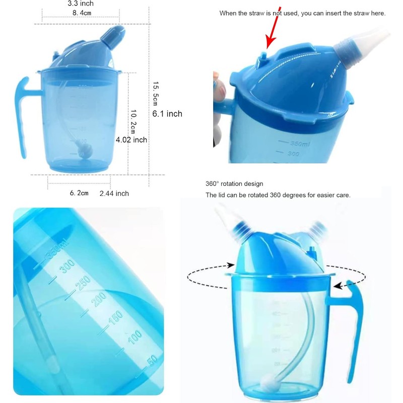 VOPHIA Drinking Beaker Cup for Disabled Adults, Convalescent No Spill