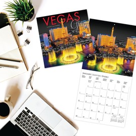 Graphique 2024 Vegas Glitz Wall Calendar | 12” x 12” | Thick Paper | Home & Office Organizer | Large Monthly Grid | 3 Languages & Marked Holidays | 4 Month Preview Page for 2025