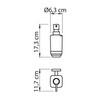 Gedy Tonga Dispenser, Stainless Steel chromall Crystal, Dull Black, 6,3x11,7x17,3cm