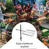 BiggerFire Swivel Campfire Grill 360° Adjustable Open Fire Grill Grate,