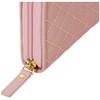 Aldi CAP104-11 Women's Long Wallet, Round Zipper, Quilting, Pink, Pink