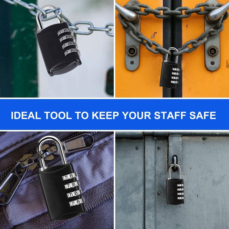 DAYGOS Combination Padlock, 4 Digit Small Lock for School Gym