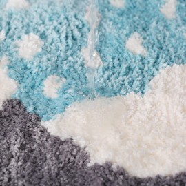 Ankah Bathroom Rug, Extra Soft Absorbent, Non Slip Bath Mat, Carpet for Tub, Shower, Bath Room, 17.8 x 29 Inch, Sky