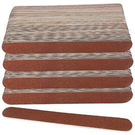 100 limas de uñas de madera, lima de uñas de tablero de esmeril de 7 pulgadas para uñas naturales, juego de herramientas de manicura, lima de uñas des