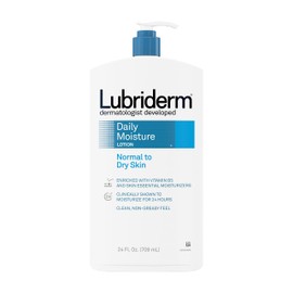 Lubriderm Daily Moisture Hydrating Body and Hand Lotion with Vitamin B5, Non-Greasy, 24 fl. oz