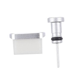 Operitacx 2 Pairs Type C Dust Plugs for Charging Port Earphone Jack Durable Metal Caps Easy to Install Lightweight Compact Design Protects Against Dust and Debris