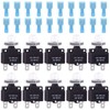 Glarks 30Pcs 5A 10A 15A 20A 30A Circuit Breakers Thermal