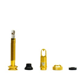 VIAIR TLC 50mm Billet Aluminum Presta Valve for Tubeless Bike Tires, MTB, Gravel, Road bikes – Black