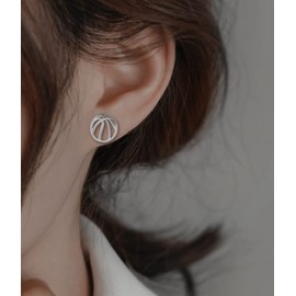 Fashion Sport Stud Earrings Stainless steel Silver Earrings Jewelry Gifts for Women Men, Stainless Steel, No Gemstone