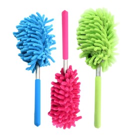 Pack of 3 Duster, Dustproof Duster, Duster, Telescopic Dust Collector, Stainless Steel Household Duster, Dust Brush, Cleaning Brush for Car, Air Conditioning Cleaning