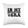 Nad-Birthday In My Seventies Era 70'S Birthday Groovy Throw Pillow,