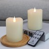 TECHLONG Flameless Candles Battery Operated with Remote Timer, 3D Moving