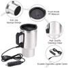 Glomora 12V Car Heating Cup, 300ml Stainless Steel Travel Electric