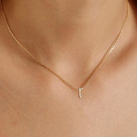 MONOOC Small Initial Necklace, 14K Gold Plated Initial Necklaces Lowercase R Letter Necklace Tiny Initial Necklace Gold Initial Necklaces for Women Gold Necklace Gold Jewelry Teen Girl Gifts
