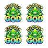 Fully Rely On God Temporary Tattoos, Set of 50, Frog