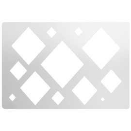 UNICRAFTALE 1 Stück Metallschablone Rautenform Stanzformen Messschablonen zum Zeichnen Edelstahl Wiederverwendbar Dekorative Präge Stanzformen Zeichnung Für Heimwerker Scrapbooking Fotogravur