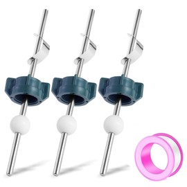 FullMayPro Lavatory Pop Up Center Piece Assembly,Pop Up Drain Repair Kit,Fits Most Popular Brands，Replacement for PS2673,PS469 and PSB327,Replacement Bathroom Sink Pivot Rod,18MM Ball, Chrome（3PCS）