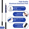 SHINMING 6-24FT Telescoping Extension Pole, Multi-Purpose Extendable Pole with Universal