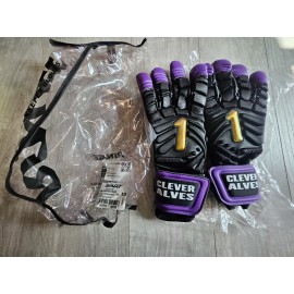 Rinat New RINAT THE BOSS Pro SOCCER GLOVE Size 10 Goalkeeper Futbol Black Purple