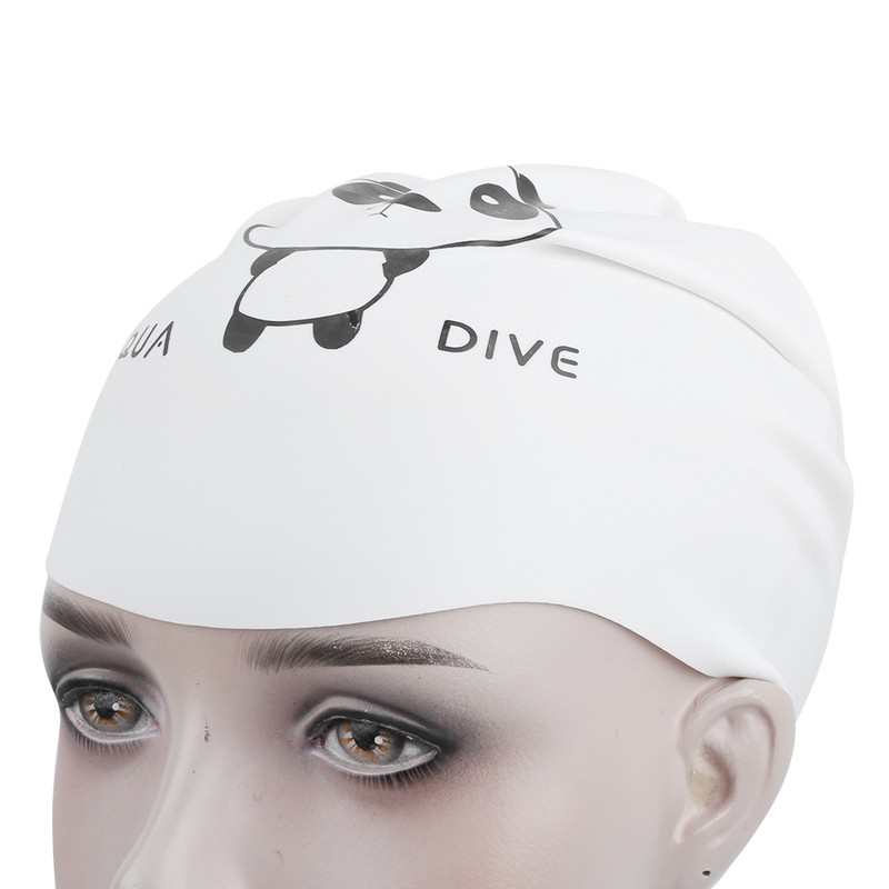 2Pcs Silicone Swimming Cap Hat Cartoon Cute Universal Type for