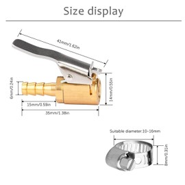 Profiwoab 3 pieces car valve, 1/4 inch, air chuck, brass tyre inflation nipple, valve attachment, moment plug, lever plug, car compressed air valve connector