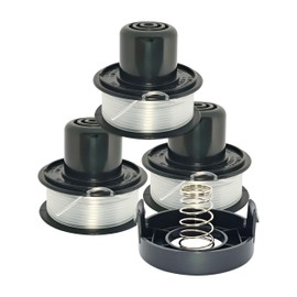 HMYNJEI RS-136 RS-136-BKP String Trimmer Line Spool 0.065",20FT with 682378-02 Cap for ST1000 ST3000 ST4000 ST4500 ST5000 ST6500 ST6800 Grass Trimming, Edging, Lawn Care Spools Parts (3 Spools+1 Cap)
