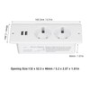Embedded Power Outlet 2 USB 2 10A Ports Recessed Desk