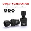 CASOMAN 10 PCS 3/8" Drive Standard Universal Impact Socket Set,