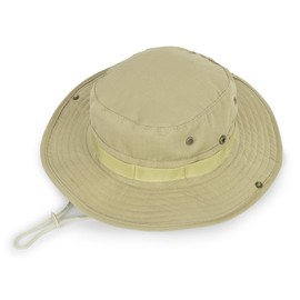 KorhLeoh Sun Hats for Men Women Bucket Hat UPF 50+ Boonie Hat Foldable UV Protection Hiking Beach Fishing Summer Safari Khaki