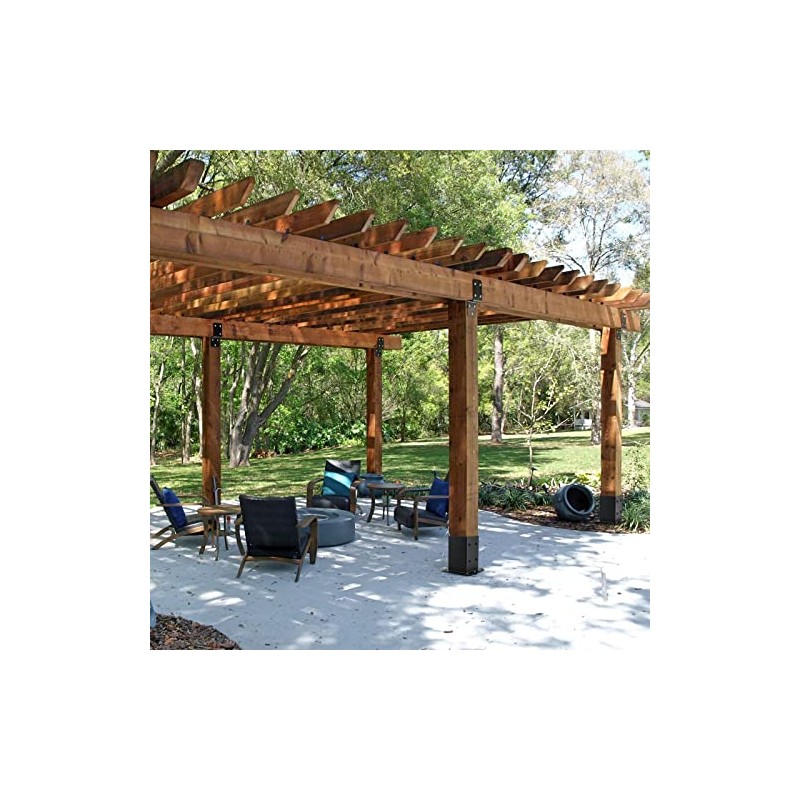 4x4 Post Base 4 Pcs, (Inner Size 3.6x3.6) Post Anchors,