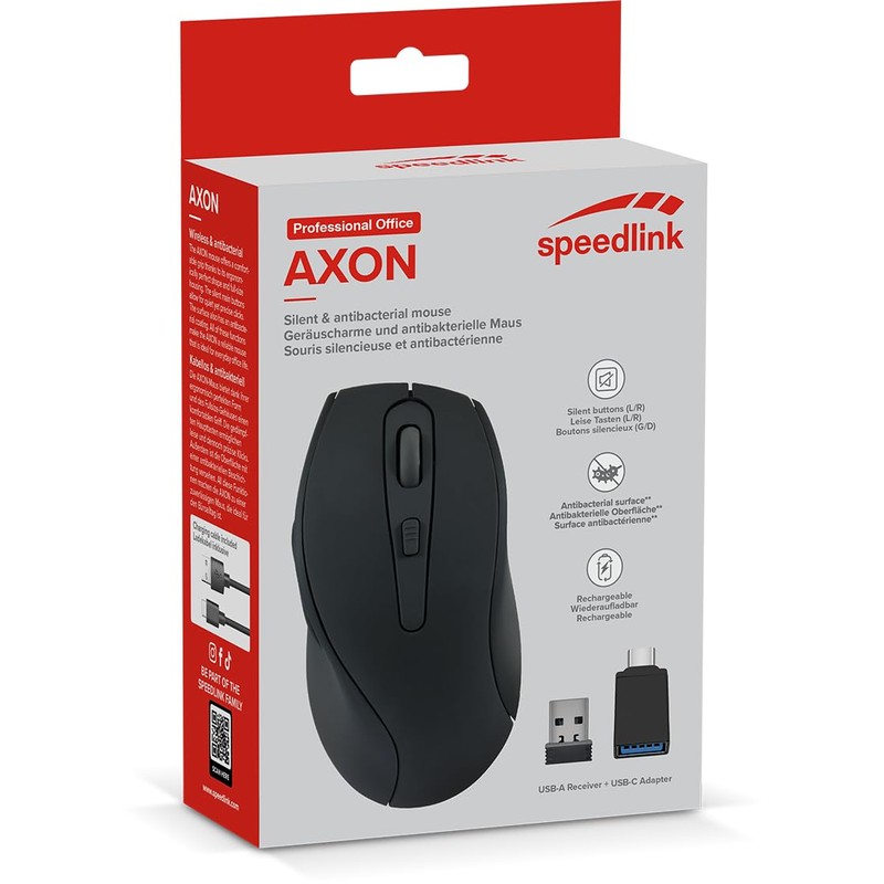 Speedlink AXON Silent Mouse Wireless - PC Maus kabellos, leiser