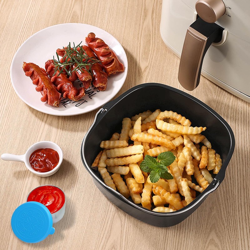6pcs.6oz Covered Salad Dressing Containers, Small Leak Proof Reusable Stainless