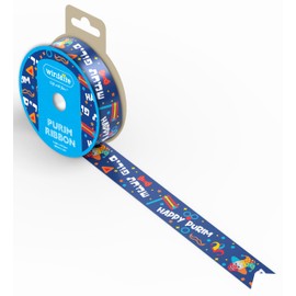 Purim Ribbon for Gift Wrapping - Satin Ribbon 1 Inch for All Happy Purim Boxes, Purim Gifts and Purim Gift Bags - 1 Inch x 10 Feet Gold Ribbon for Mishloach Manot Boxes