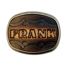 Custom Tooled Leather Belt Buckle, MADE to ORDER, Names or Initials Up to 6 Letters