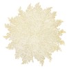Gold Placemats Set of 6 Flower Pressed Vinyl Place Mats