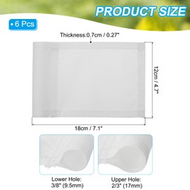 PATIKIL 7 x 5 Inch Golf Flag, 6 Pcs 420D Nylon Mini Garden Pin Flags Portable Target Flag with Tube Inserted for Outdoor Indoor Yard Backyard Garden, White