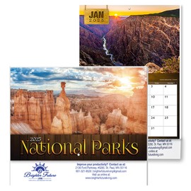 2025 National Parks Wall Calendar: 13 Months of Stunning US & Canada Nature Photos, 11"x17" Eco-Friendly, Glossy, UV Cover, Ideal for Gifting