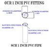 12Pack 3-Way PVC Fittings,1" Elbow Fittings for Build Heavy Duty