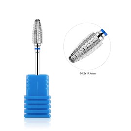 BNG 5 in 1 Carbide Nail Drill Bit Cuticle Remove Acrylic Nails Professional 3/32" Electric Nail Drill Tungsten Steel Bits Manicure Pedicure Professional Salon Tool, Medium, Silver