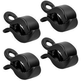 Doryum Doryum 4 Pcs Stroller Pegs Clips to Hook Muslin Sun Shade to Canopy, Pram Toy Holder,Car Seat Cover Clips for Attach a Lid, Blanket or Toy to a Stroller, Black