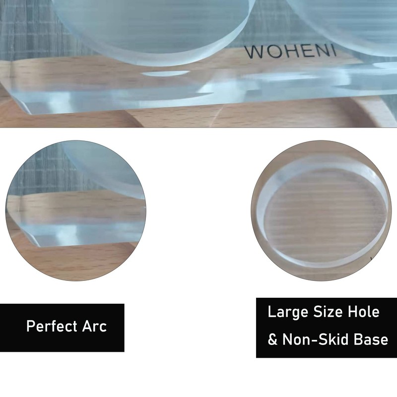 WOHENI 塩コショウミルトレイ 塩コショウトレイ オイル&ビネガーボトルトレイ 塩コショウグラインダーシェーカースタンド | ミルは含まれません (アクリル)