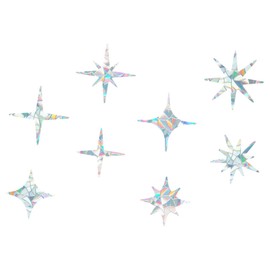 TOVINANNA 8pcs Anti-Collision Window Clings Bird-Alert Static Decals for Glass Non-Adhesive Removable Stickers for Bird Protection and Safety Decorative Window Stickers for Home Office