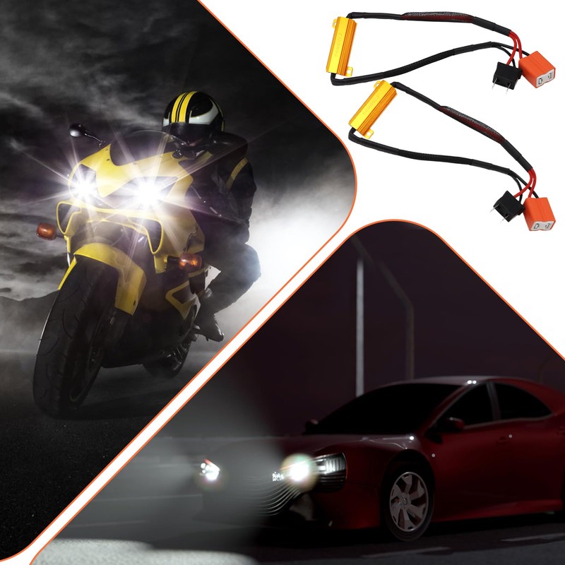 2 Pieces LED Headlight Decoder H7 50W 8ohm Car Load