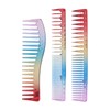 5pcs Space Aluminum Colorful Gradient Haircut Comb Salon Hairdressing Comb