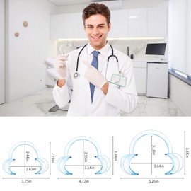 Annhua Dental Cheek Retractor 30 Pcs C-Shape Dental Mouth Opener Tool with 3 Sizes, Disposable PC Plastic Mouth Retractor for Teeth Whitening and Orthodontic, Heat Resistant|Blue