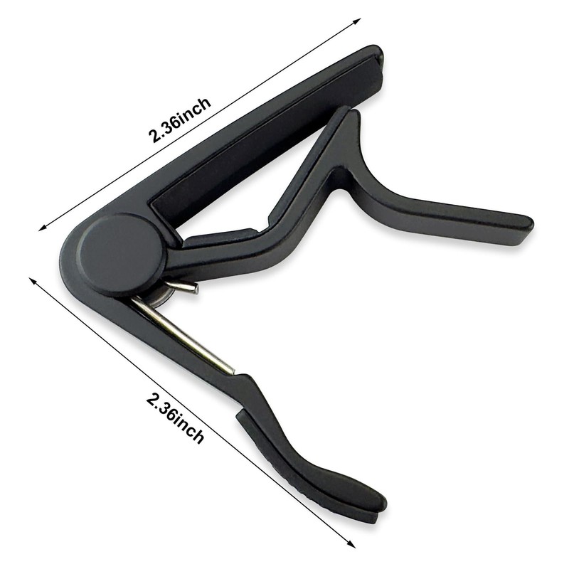 WINGO Pro Ukulele Capo for Soprano Concert Baritone, Black.