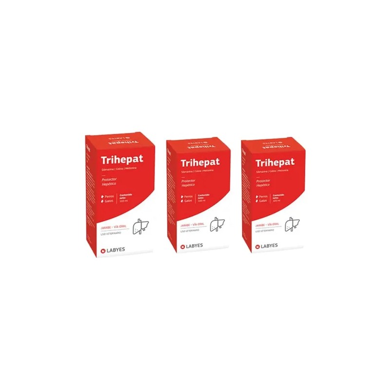 Trihepat Labyes 100ml Protector Hepático Perro Y Gato 3 Pz