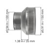 6" to 4" Inch Galvanized Steel Round Duct Reducer -