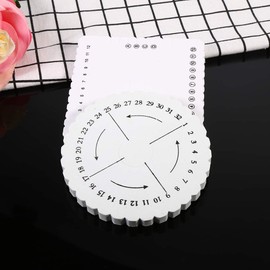 Kafuty-1 Pack of 2 Kumihimo Disc, Kumihimo Bead Cord Disc, Lightweight, Easy to Use (Circle and Square, S, White)