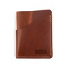 NRA Slim Leather Wave Minimalist Front Pocket Wallet, Brown